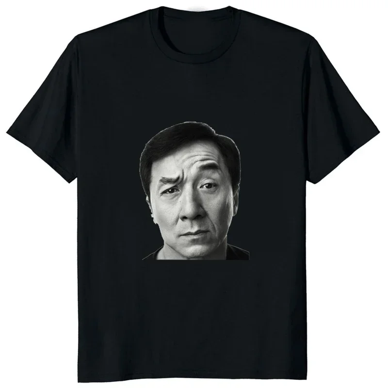 Funny Printed Jackie Chan Graphic TShirt Humorous World Superstar T-shirt Hip Hop Streetwear Hipster Casual Loose Man Clothing