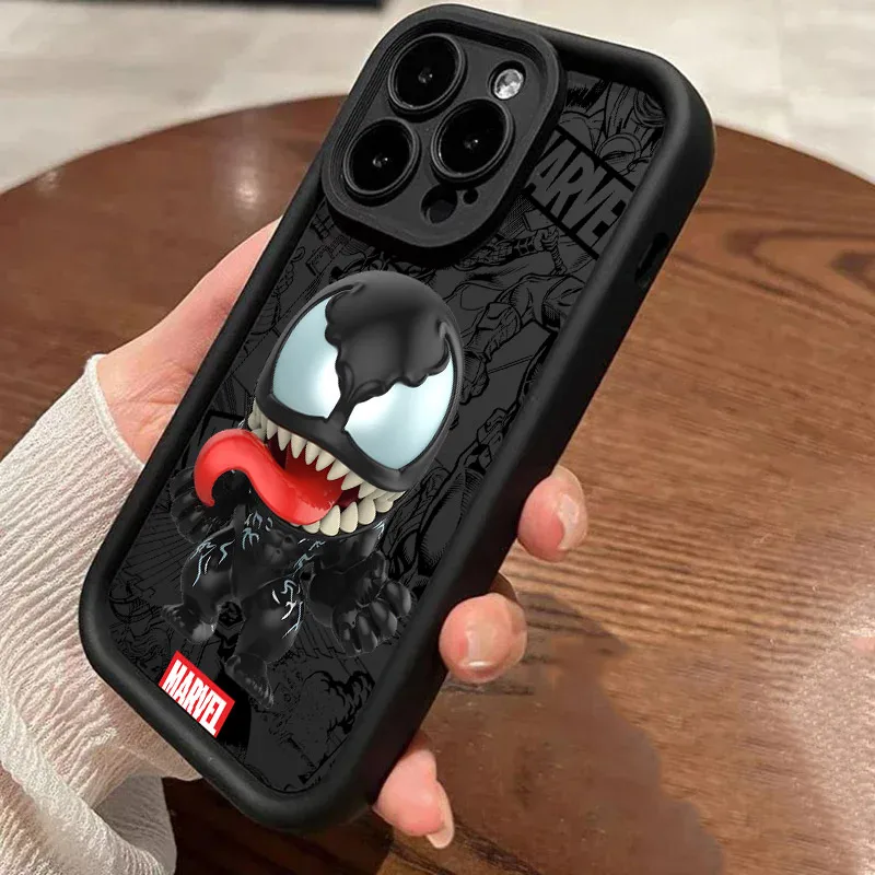 

Soft Silicone Case For iPhone 17 11 15 16 13 Pro Max 14 Plus 12 Pro 16E 17AIR Marvels Groot Deadpool Cute Shockproof Phone Cover