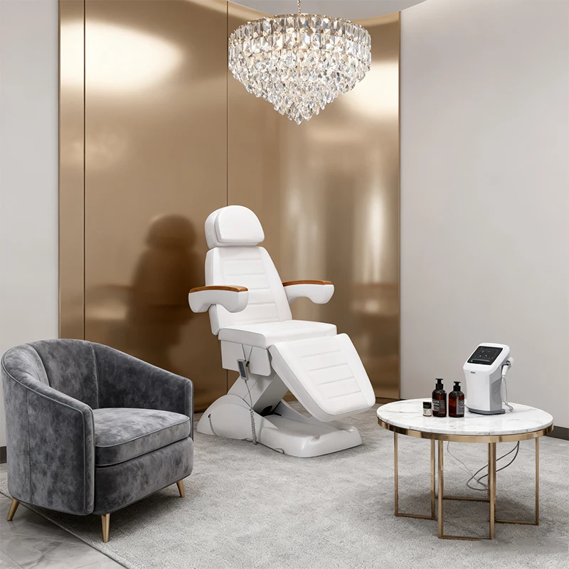 3 4 Motors Electric Facial Beauty Salon Bed Medical Spa Massage Treatment Table Podiatry Chair Aesthetic Tattoo Bed