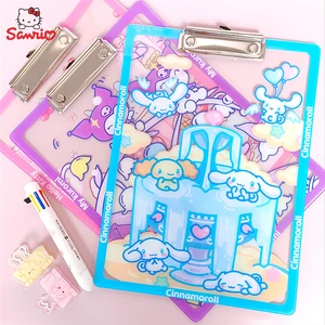 Sanrio Olá Kitty Pasta De Armazenamento De Impressão A Cores, Kuromi Cinnamoroll Melodia A4, Estudante Almofada De Escrita, Placa Clipe 10 principais vendas caderno anime a4 - №6