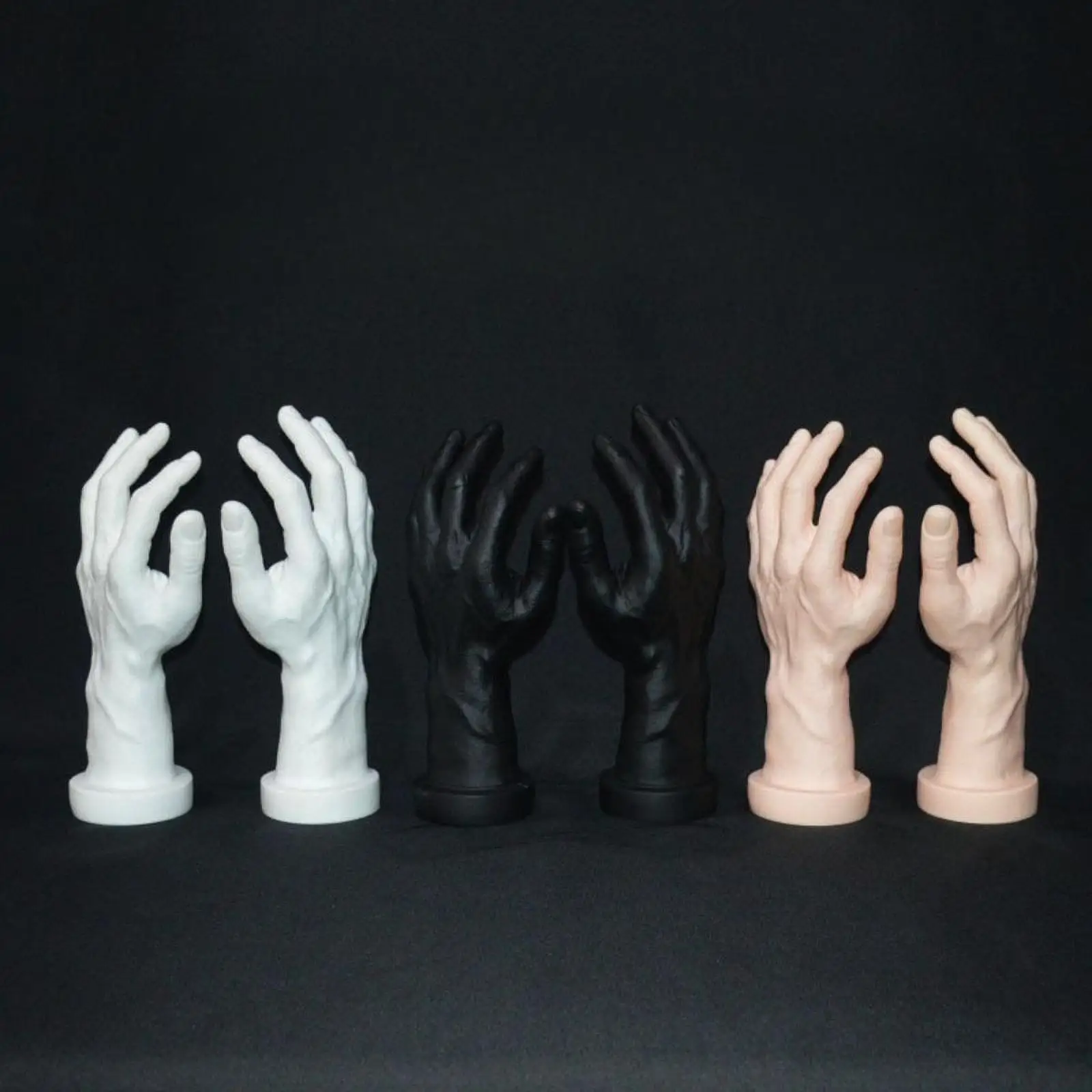 

2Pcs Male Hand Model Realistic Left and Right Mannequin Hands for Jewelry