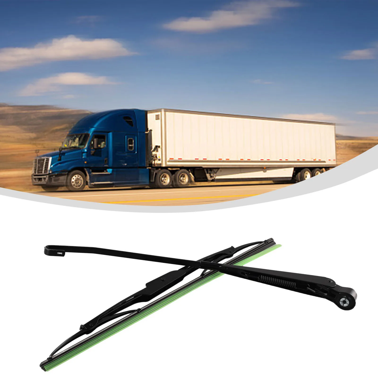 12V Windshield Wiper System with 400mm Wipers and Compatible For Blades for Boats RVs Tractors Caravans and Heavy Equipment