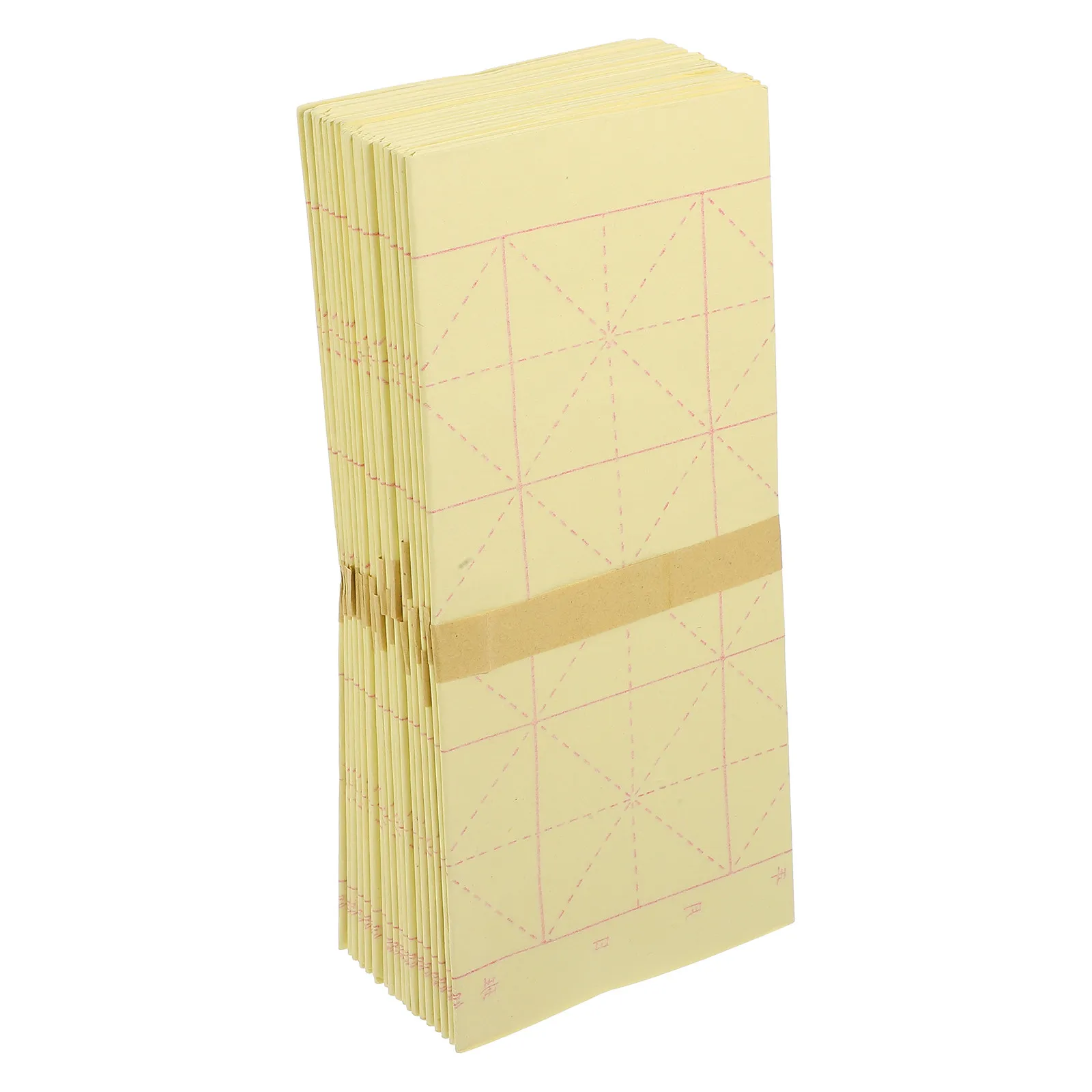 200Pcs Chinese Calligraphy Practice Xuan Paper Sheets for Beginners Grid Layout Rice Paper Calligraphy Kit Chinese Sheets