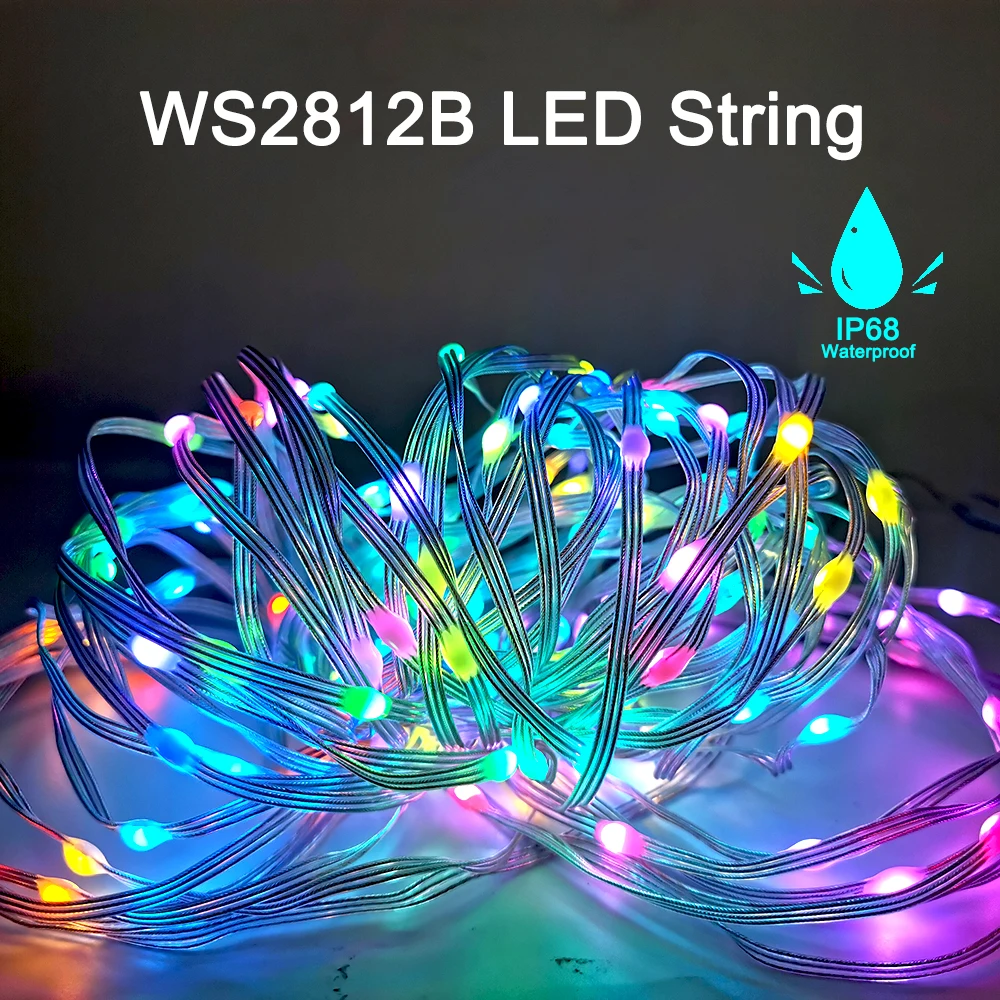 

DC5V WS2812B 5050 RGB Addressable Individually Led String Smart 3Pin USB With 40 Keys Music Controller Waterproof Strip Light