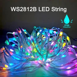 DC5V WS2812B 5050 RGB Addressable Individually Led String Smart 3Pin USB With 40 Keys Music Controller Waterproof Strip Light