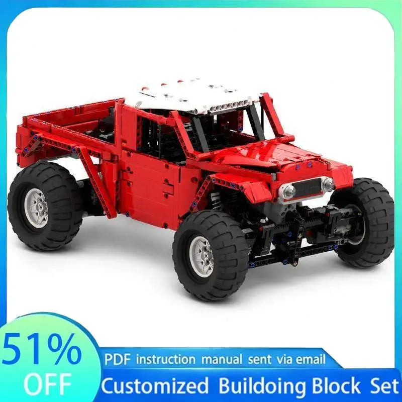 NEW 1075 PCS Off Road Vintage Pickup Truck MOC Model Building Blocks Classic Utility Vehicle DIY Assembly Toy Collection Gifts