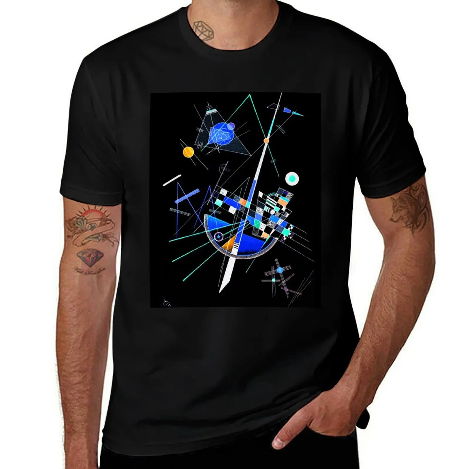 

HD Altered Art: Kandinsky Delicate Tension T-Shirt Basic Daily Outfit Short Sleeve Tee