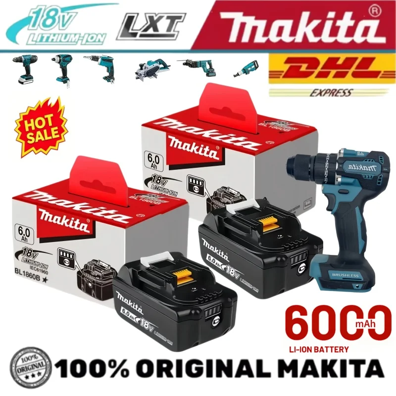 

Makita 18V LXT Series 6.0Ah Optional Original Rechargeable Lithium Battery BL1815 BL1830 BL1840 BL1850 BL1860B