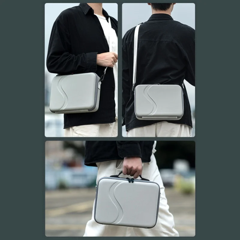 กระเป๋าใส่โดรนกันน้ำกันกระแทกหนัง PU ดูดซับแรงกระแทกซิปคู่กระเป๋าเก็บโดรนพร้อมสายสะพายสำหรับมินิ 4K