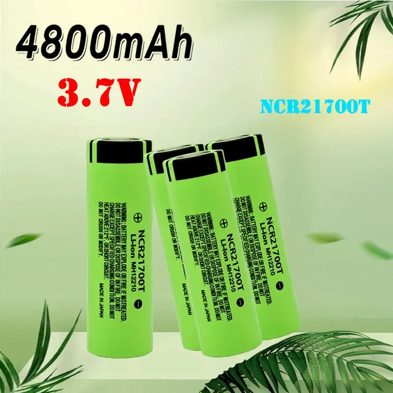 

NEW 4800mAh Original 21700 Battery NCR21700 48T 3.7v Lithium Rechargeable Batteries High Capacity for Flashlight Toys HD Cell