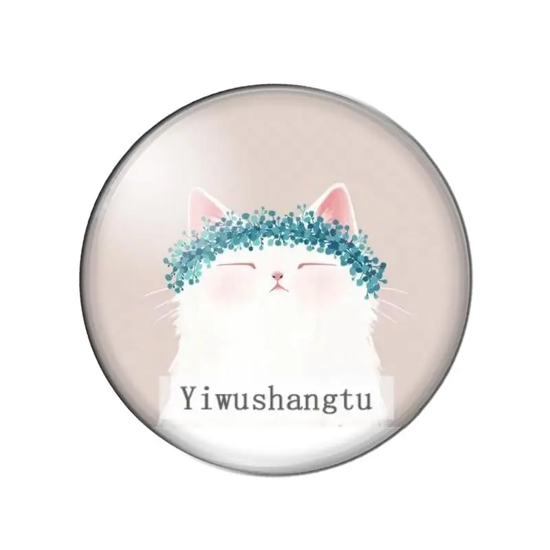 귀여운 고양이 악마의 발톱 사랑스러운 고양이 8mm/10mm/12mm/18mm/20mm/25mm 둥근 사진 유리 카보 숑 데모 평면 뒤로 발견 결과 ZB0543