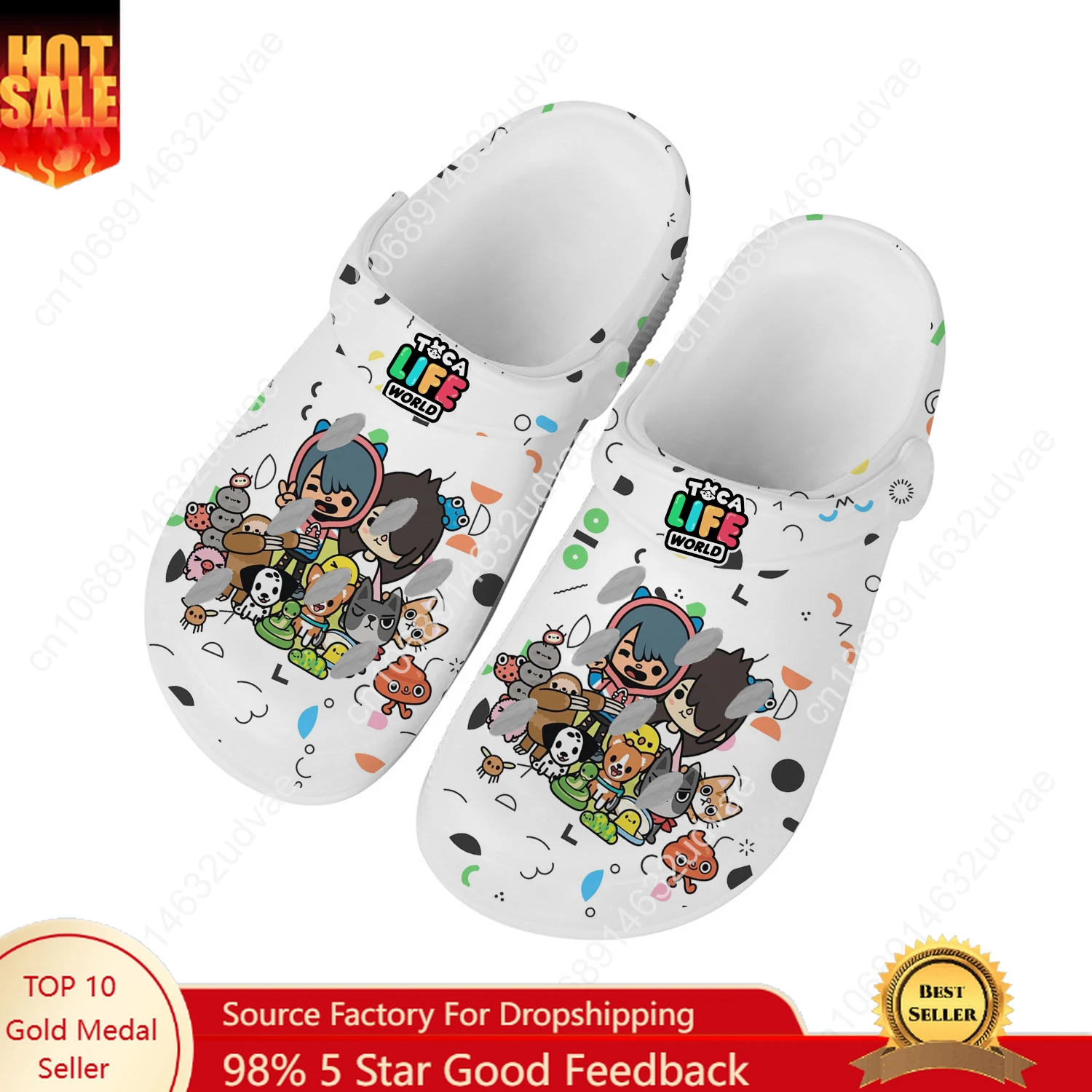 

Toca Life World Water Shoes Mens Womens High Quality Fashion Home Garden Clogs Customizd Sandals Beach Breathable Hole Slippers