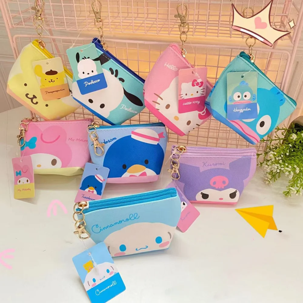 

Sanrio Hello Kitty кошелек для монет Cinnamoroll Kuromi Melody милый мультфильм Pochacco маленькая портативная сумка для хранения подарки для девочек