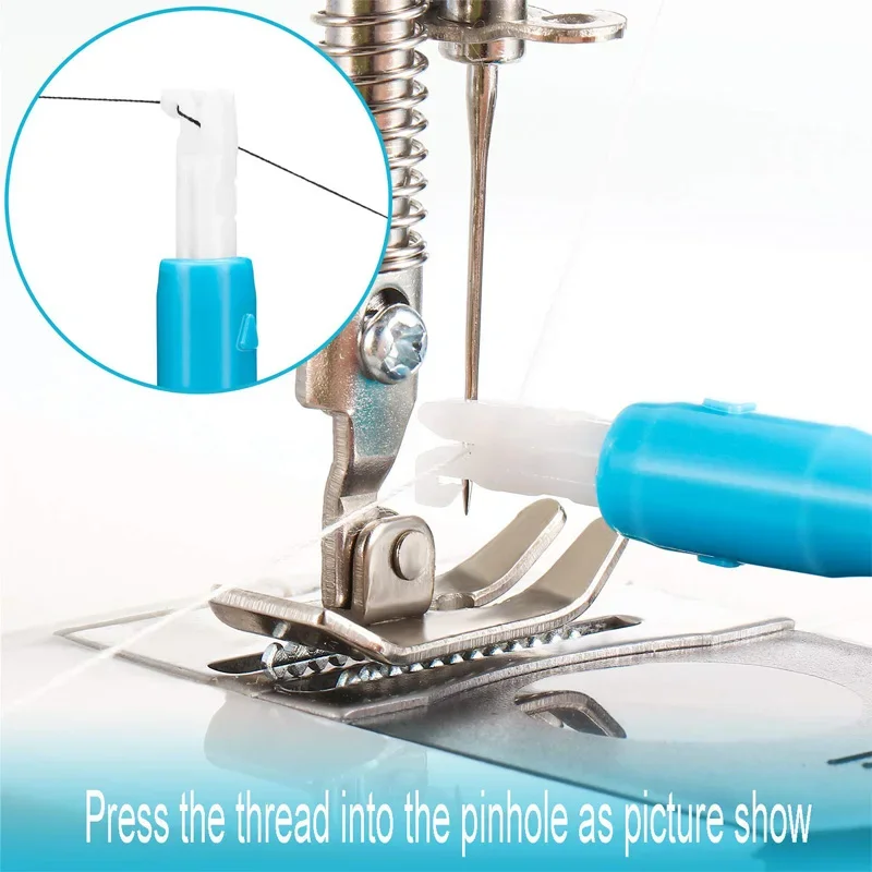 Sewing Needle Inserter Automatic Needle Quick Sewing Threader Needle Threading Tool For Sewing Machine Holds Needles Firmly