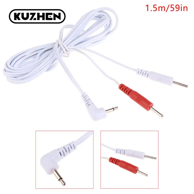 

2.5mm Electrotherapy Electrode Lead Electric Shock Wires Cable For Tens Massager Connection Cable Massage 1.5m