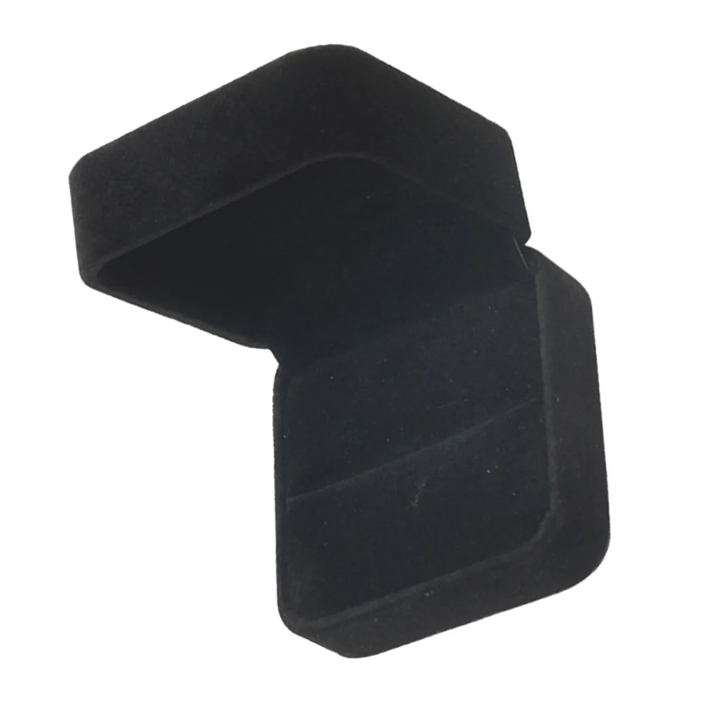 

1Pcs Flannel Ring Box Creative Jewelry Storage Case Black for Proposal Wedding Engagement Anniversary Supply Organizer