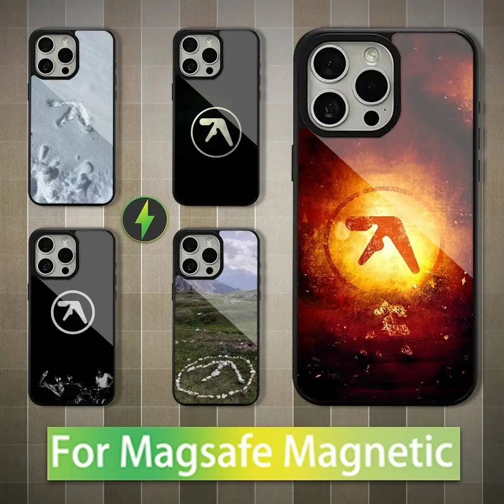 

A-Aphex T-Twin Logo Art Phone Case For iPhone 16,15,14,13,12,11,Pro,Max,Plus,Mini,Magsafe,Magnetic Wireless Charging Case