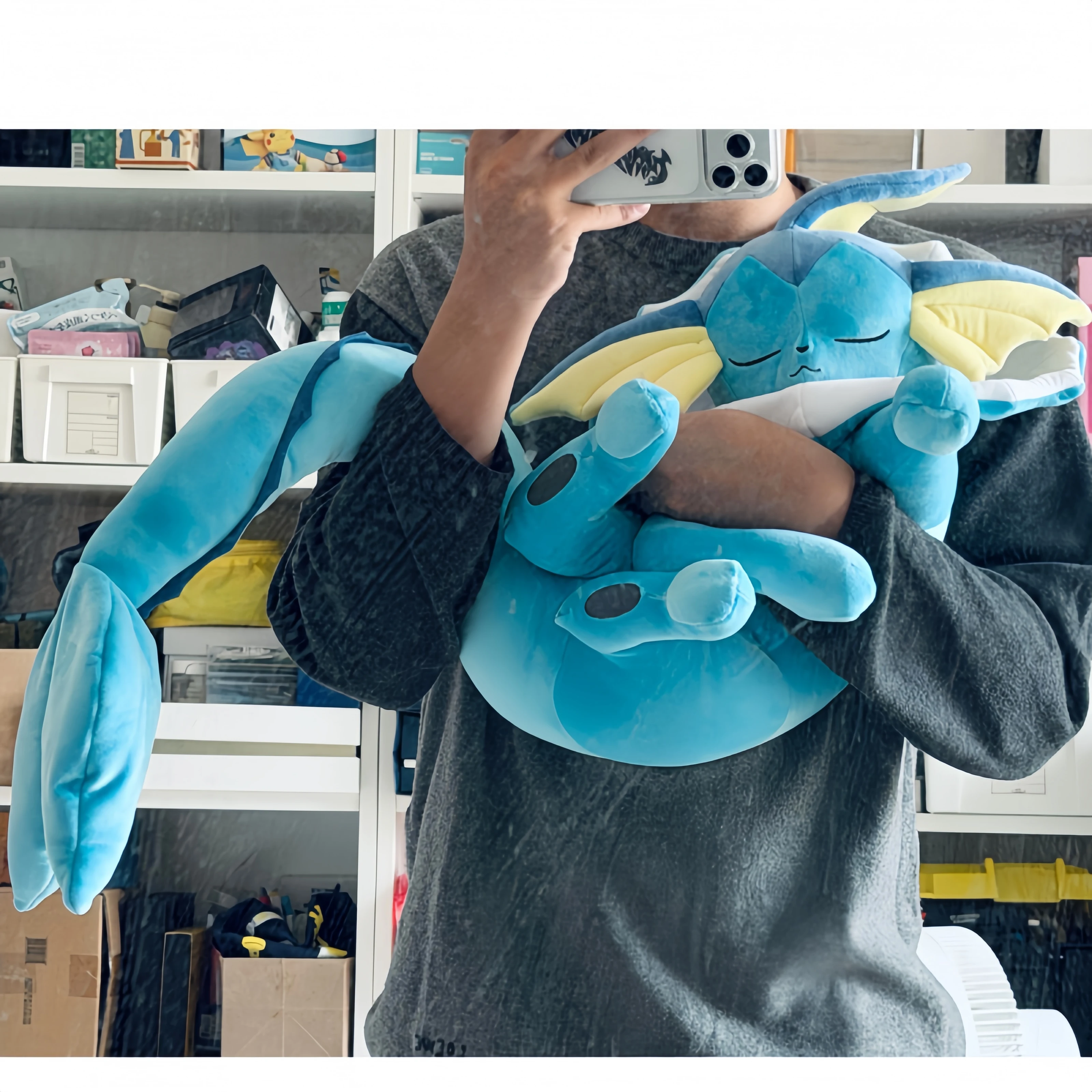 Sleeping Vaporeon Plush Toy Eevee Evolution Glaceon Leafeon Sylveon Plushies Doll Pokemon Charizard Sprigatito Piplup Plush Toy