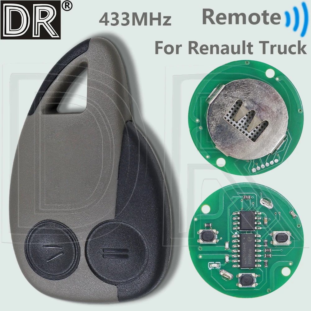 

DR 2 Button 433MHz Replace/Spare Keyless Entry Truck Remote Key For Renault Truck