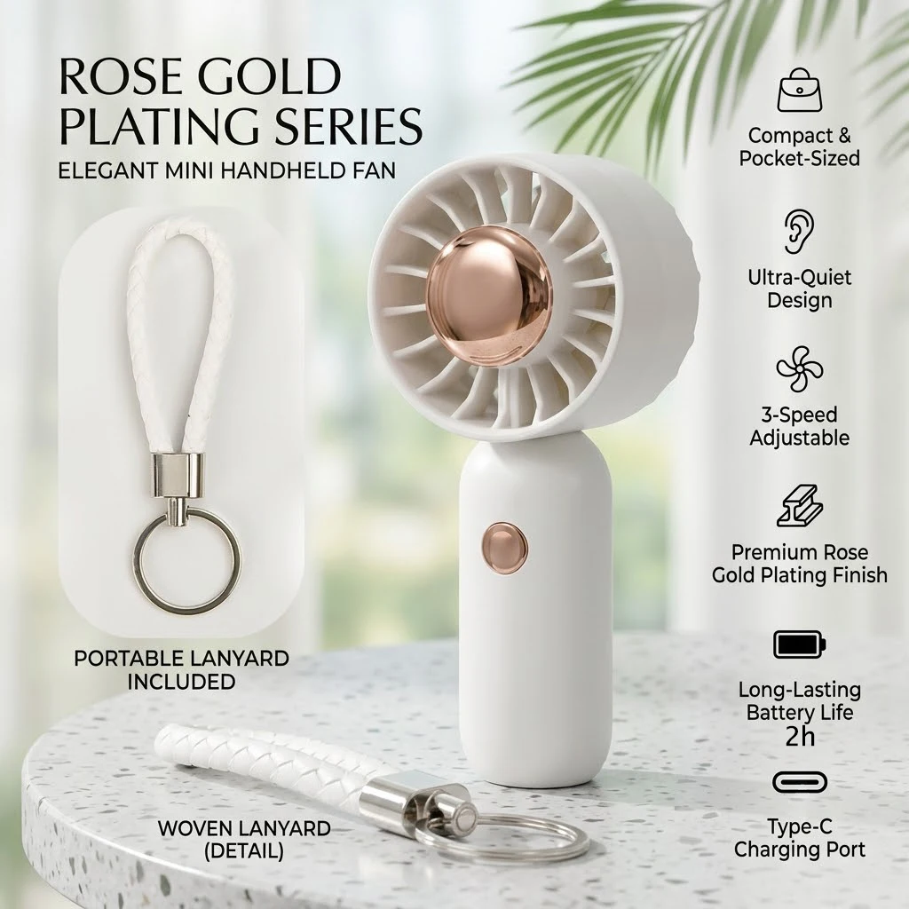 New Portable Silent Mini Bladeless Electric Fan Pocket Fan Suitable For Outdoor Travel Office Travel Accessories