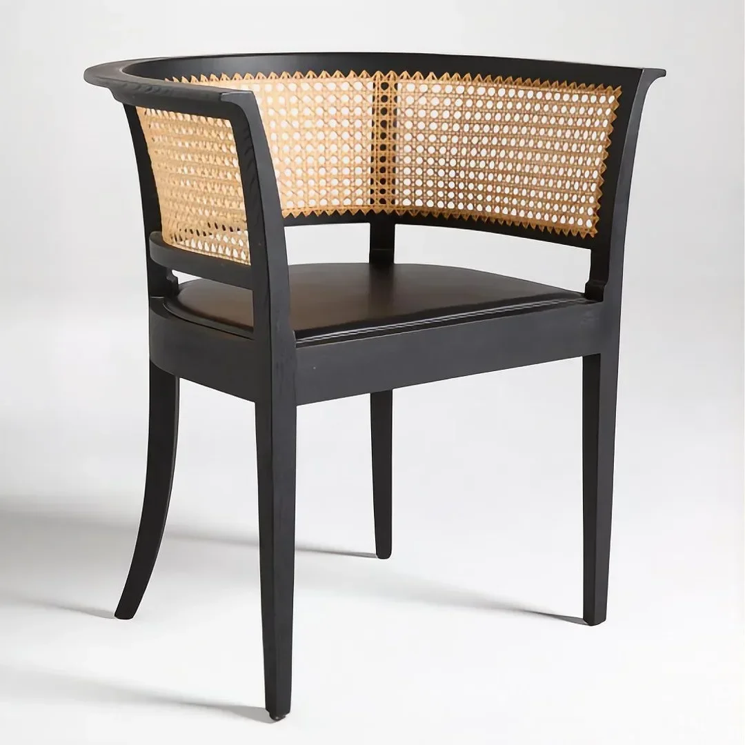 Cafe Hotel Backrest Rattan Chair Creative Medieval Book Desk Chair Chair