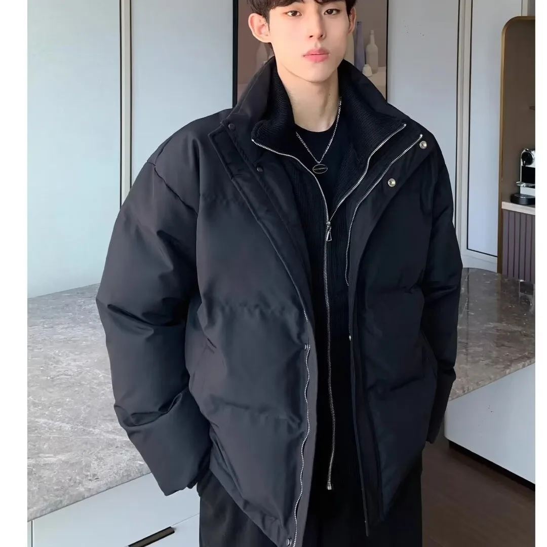 الرجال عادية فضفاض القطن Jaet الدافئة الوقوف طوق القطن معطف مبطّن العصرية الخريف الشتاء حجم كبير 250 Pou وهمية قطعتين