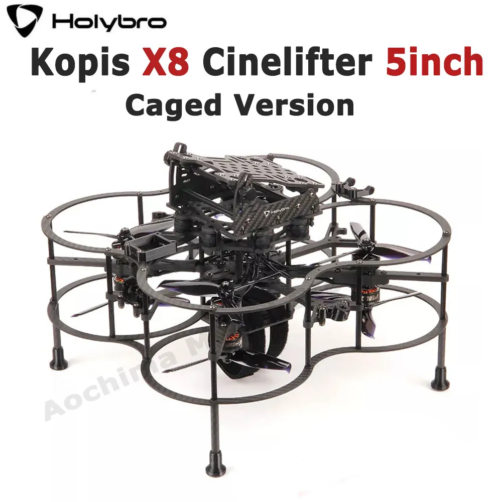 Holybro Kopis X8 Cinelifter 5Caged FPV Khung Bộ ARF PNP Kakute H7 Tekko32 F4 4in1 50A ESC F60 KV1750 động Cơ 5055S-3 Cánh Quạt