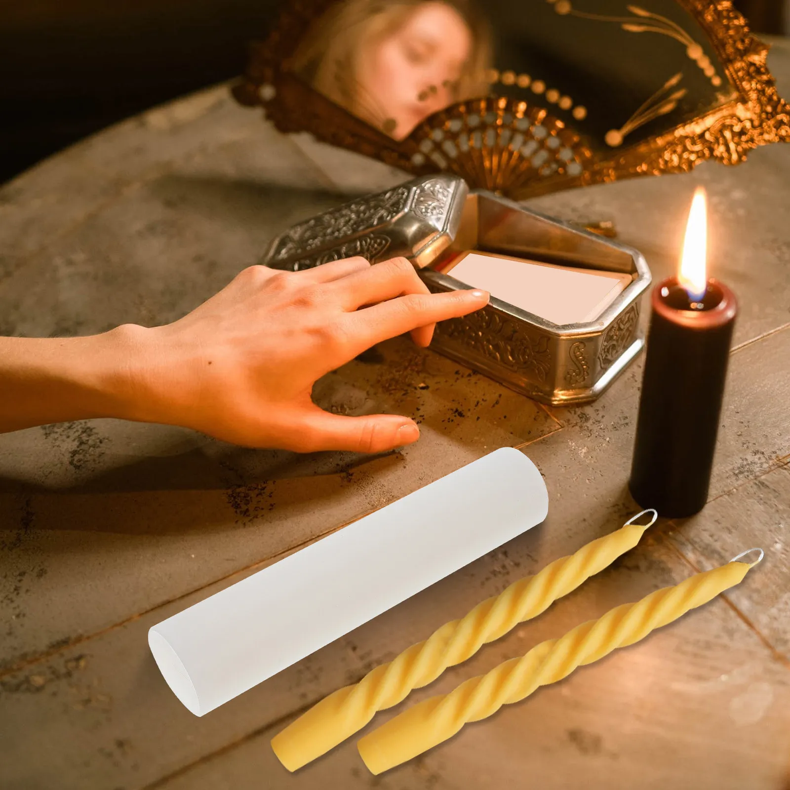 

1Pcs Simple Generous Appearance DIY Mold for Family Friends Gifts Lightweight Durable Material Twisted Design Mold