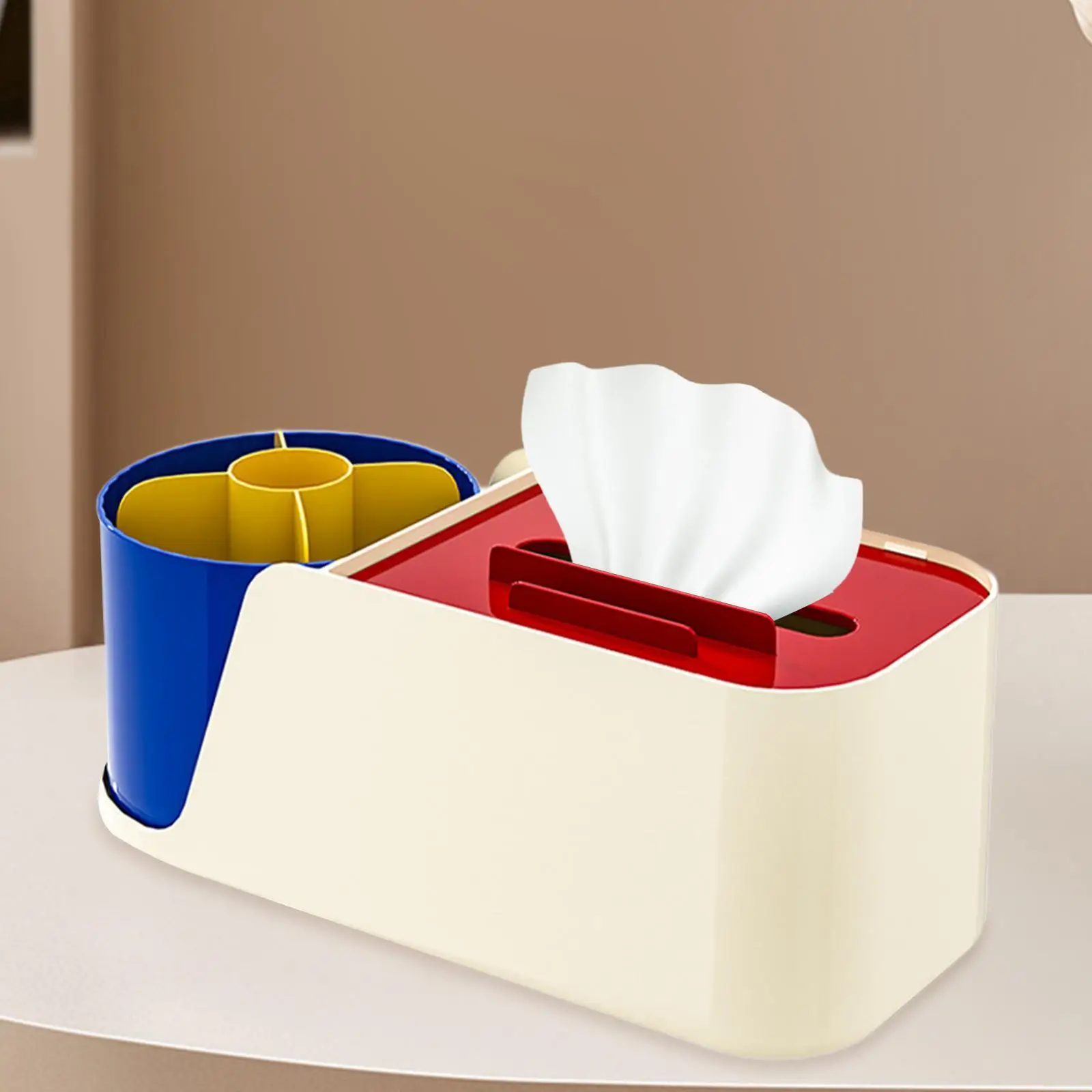 Çok amaçlı doku kutusu taşınabilir dekorasyon dönen öğrenciler için kalemlik organizatör terziler masa yurt yatak odası