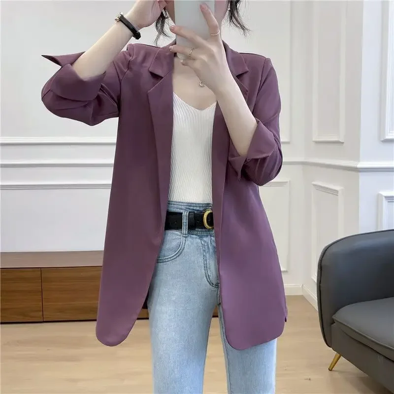 

Женский пиджак, шифоновый пиджак, женский тонкий летний драпированный пиджак, солнцезащитный крем, рубашка с кондиционером, топ, женский пиджак большого размера