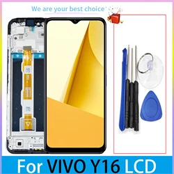 6.51'' For Vivo Y16 LCD Display With Frame Touch Screen Panel Digitizer V2204 V2214