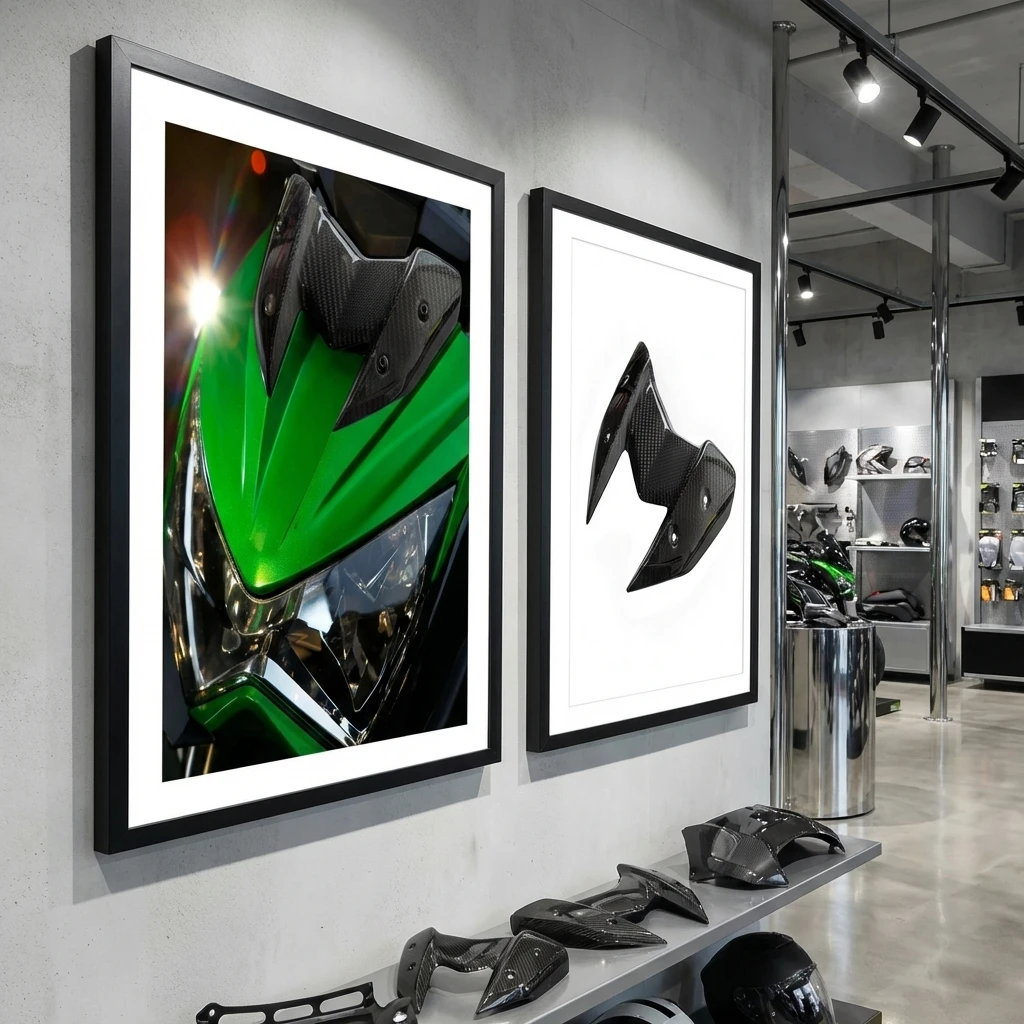 

Motorcycle Fairing Windshield Trim Carbon Fiber for Kawasaki Z800 2013-2016