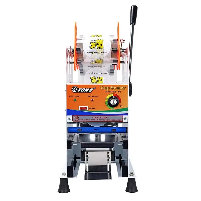 

Electric Handheld Semi Automatic Cup Sealing Machine Bubble Tea Cup Sealer 300-500 Cups/Hour for Milk Tea/Juice Cup Sealer