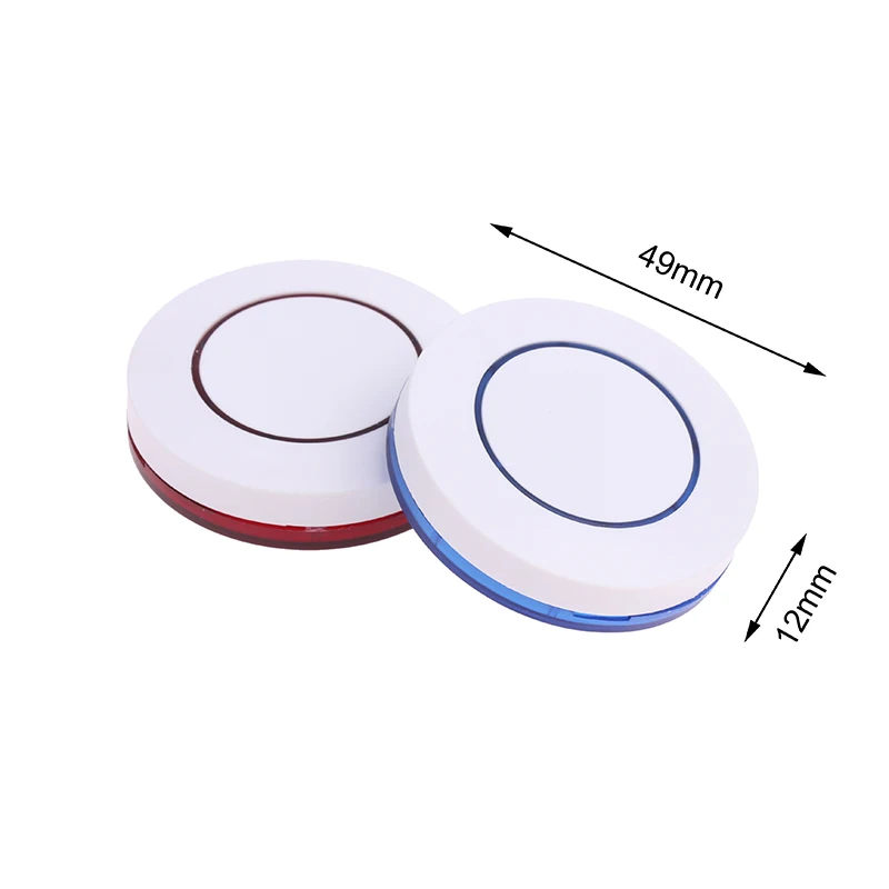 무선 리모컨 1 단추 라운드 리모컨 스위치, EV1527 칩 학습 유형, 자유롭게 붙여넣기, 6V, 433Mhz