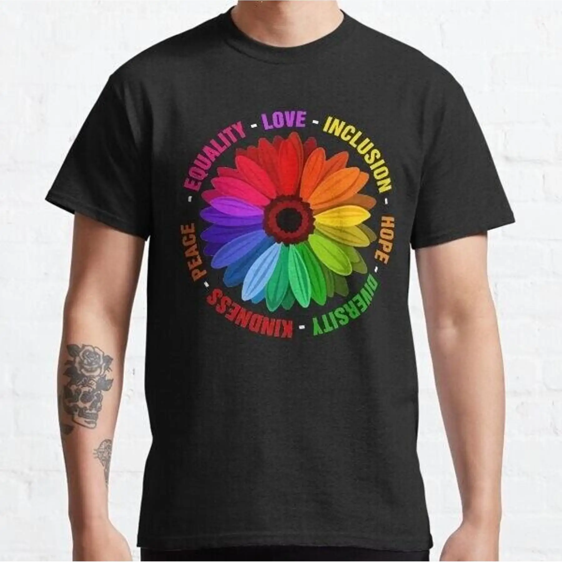 

Kindness Peace Equality Love Inclusion Hope Diversity T Shirt Classic T-Shirt