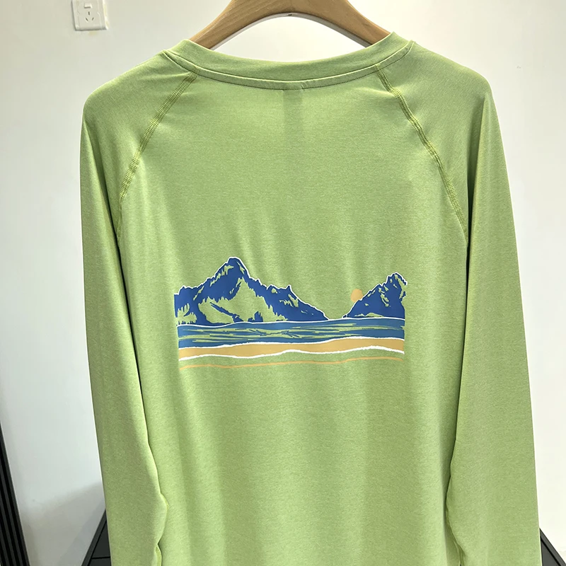 Lightweight Breathable Qui-Dry Cool Loose oulder-Length Sve Long-Sve T-irt for Men And Women Couples Design Moist...