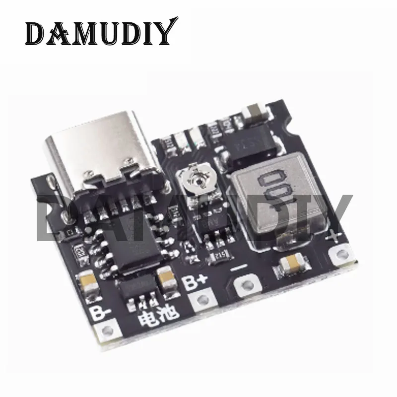 10pcs Lithium Li-ion 18650 3.7V 4.2V Battery Charger Board DC-DC Step Up Boost Module USB Type-C 2A Lithium Battery Fast Charge