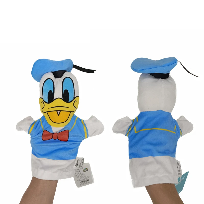 Disney Handpuppe Mickey Minnie Donald Gänseblümchen Ente Plüsch niedlichen Anime Pluto Puppen Geschichte pädagogische Babys pielzeug Kinder Geschenke