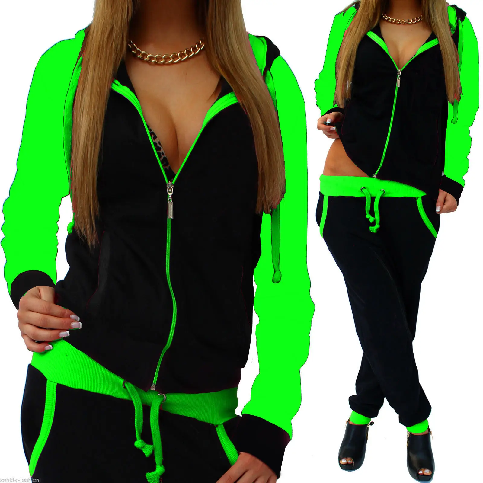 Chándal deportivo holgado para mujer, chaqueta con capucha, sudadera + pantalón para correr, Fitness, gimnasio, conjunto informal de entrenamiento, Primavera