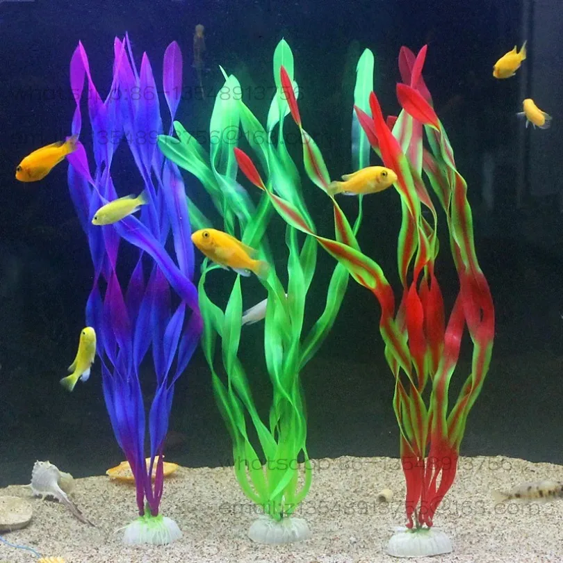 5/10pcs Plastic Aquarium Plants Fish Tank Decorations Artificial Seaweed Water grass Underwater Plants For Aquarium accessories - view 3