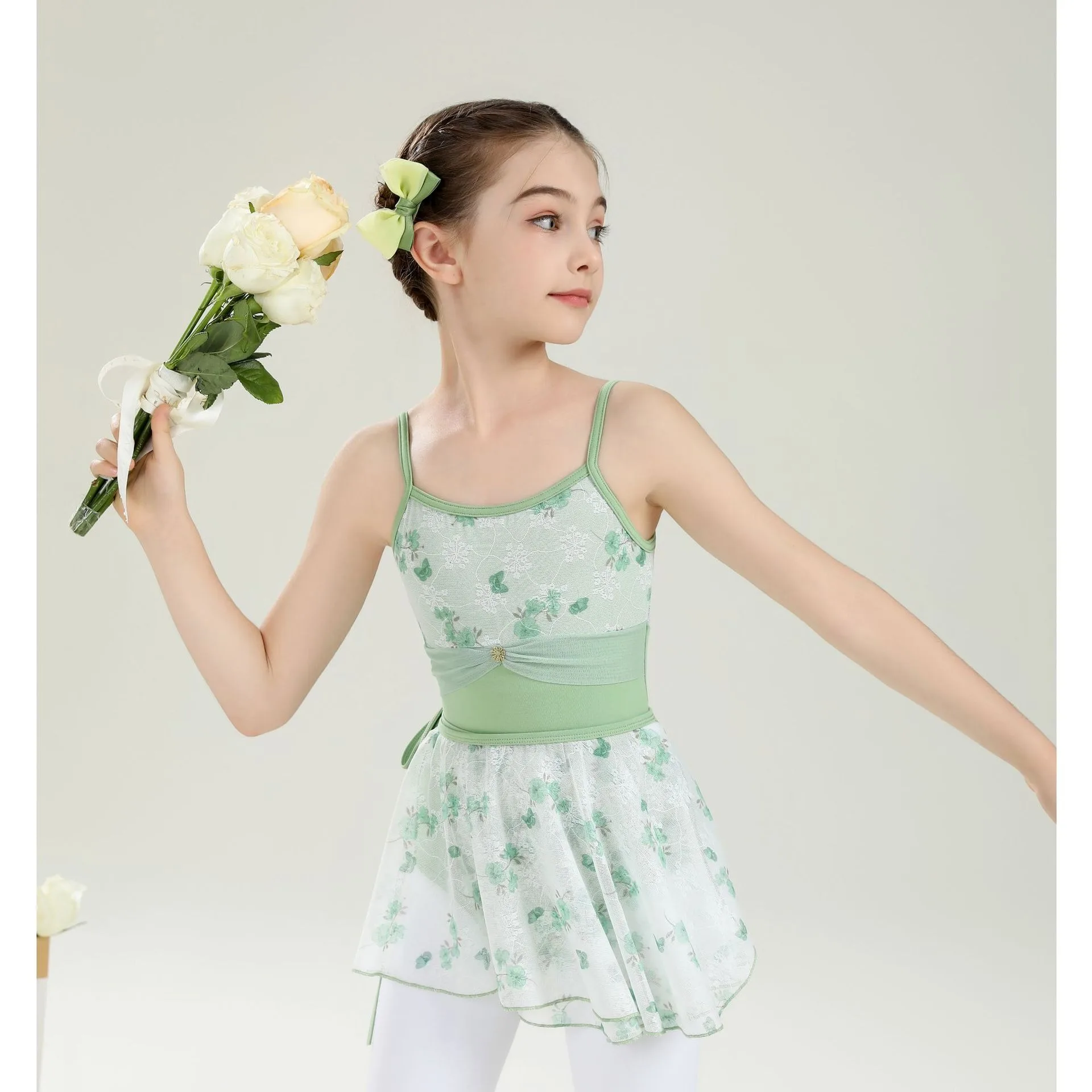 子供用ダンス衣装、夏と春のダンス衣装、バレエガールダンス衣装、女子体操衣装