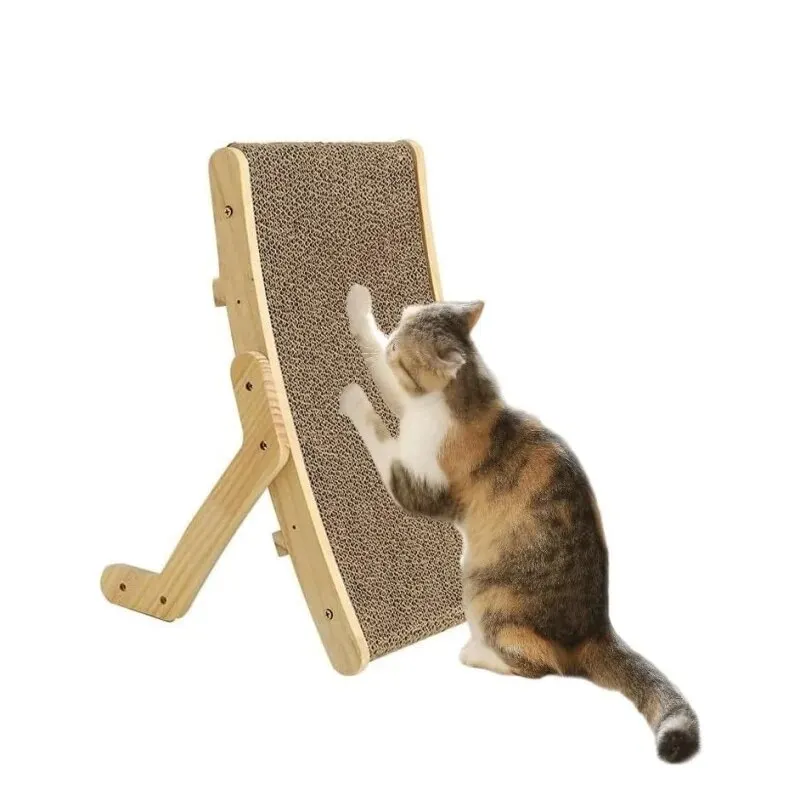 Wooden Cat Scratcher Scraper Detachable Lounge Bed 3 In 1 Scratching Post for Cats Training Grinding Claw Toys Cat Scratch Board