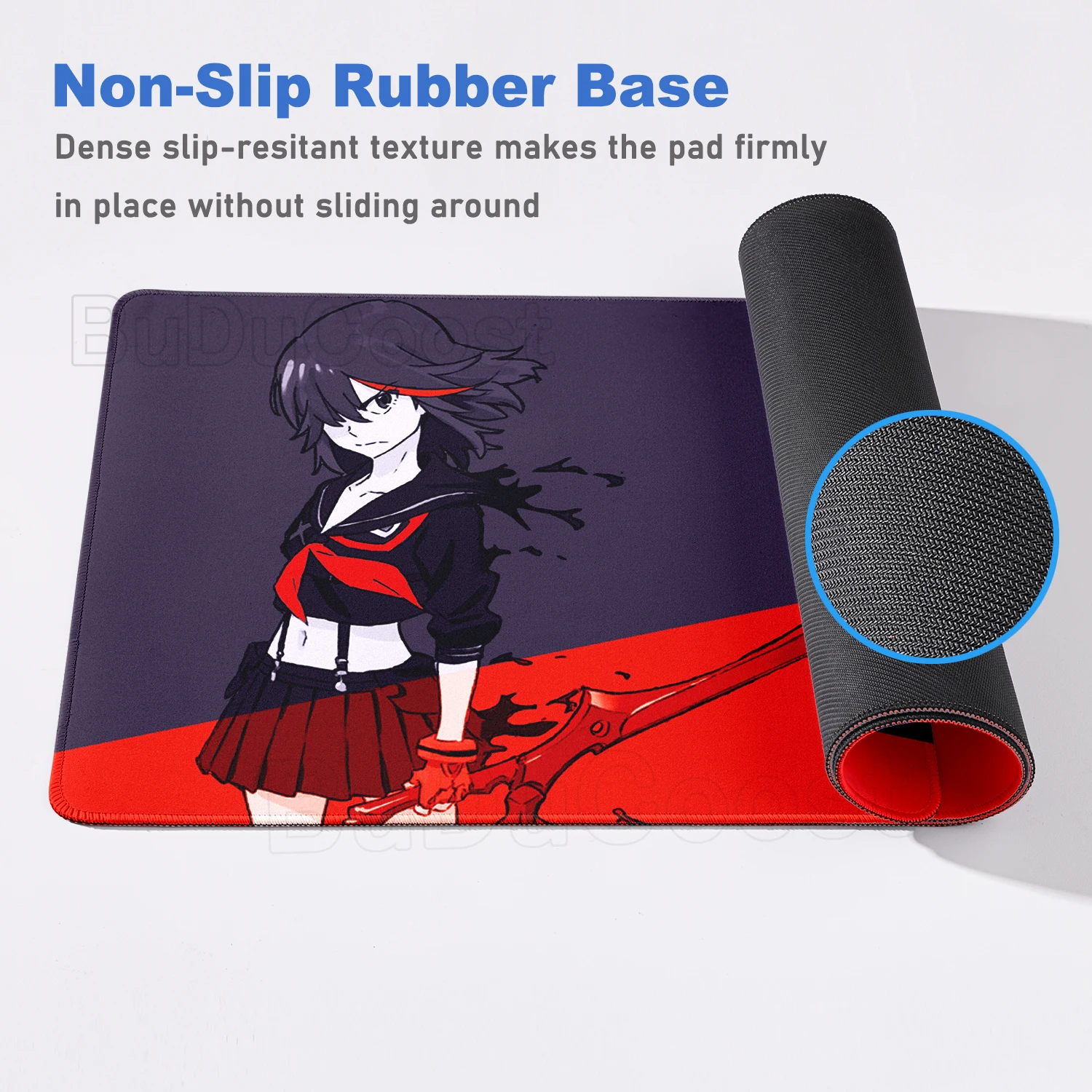 Anime Kill La Kill Tappetino per mouse da scrivania Carino Matoi Ryuuko HD Tappetino da scrivania Tappetini per tastiera da gioco estesi XXL Gamer Mousepad 90x40 Tappetino da tavolo