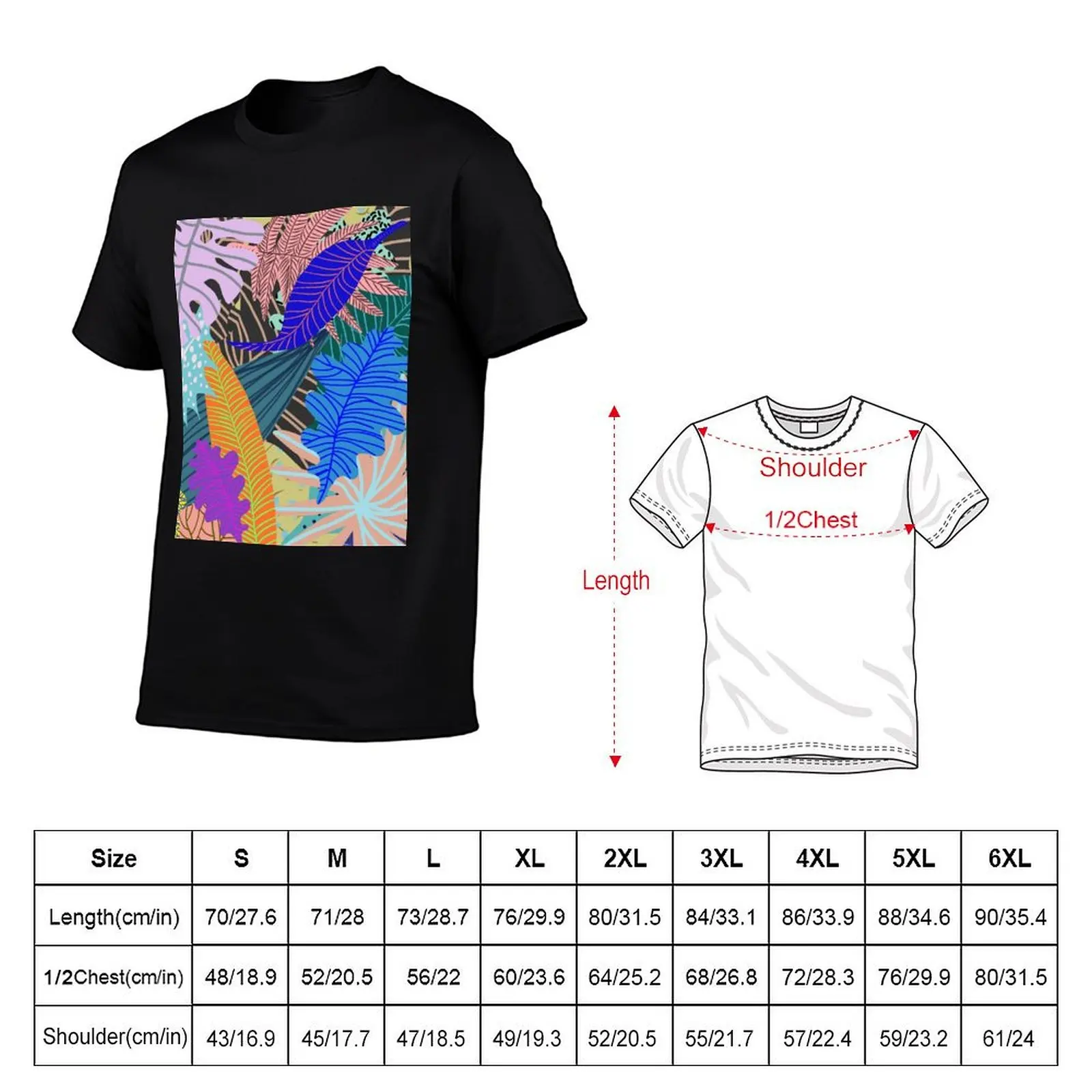 Tropical Sea Leaves T-Shirt summer clothes graphics vintage t shirt men