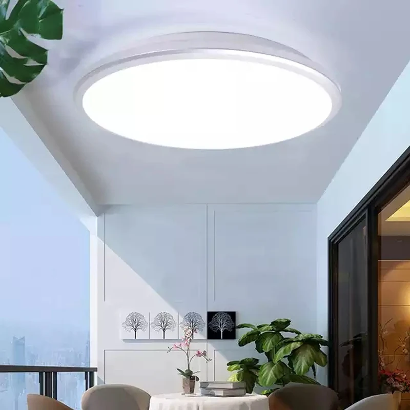 

Round Flush Mount LED Ceiling Light Waterproof Ceiling Fixture for Kitchen Living Room Bathroom Porch Laundry Hallway