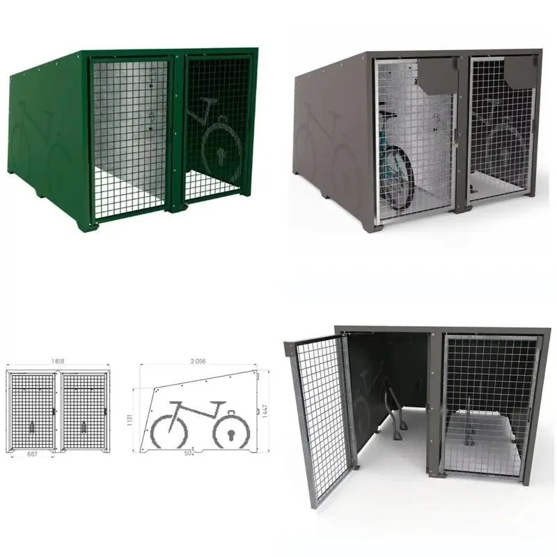 Durable Galvanized Outdoor Bicycle Storage Rack Modular Expandable Bike Parking Shelter for Urban Public Infrastructure Safe