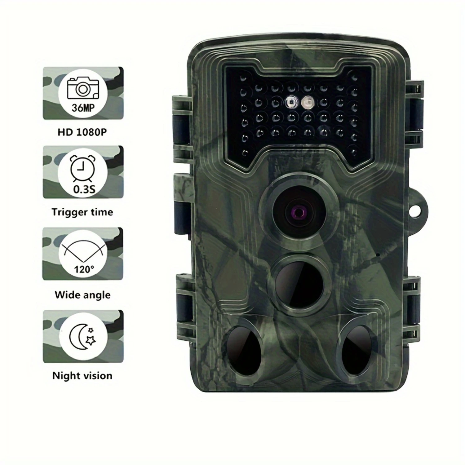 

36MP HD Camera, Outdoor Infrared Sensor Camera, Waterproof IR CUT, Wildlife Monitoring Day And Night Dual Use