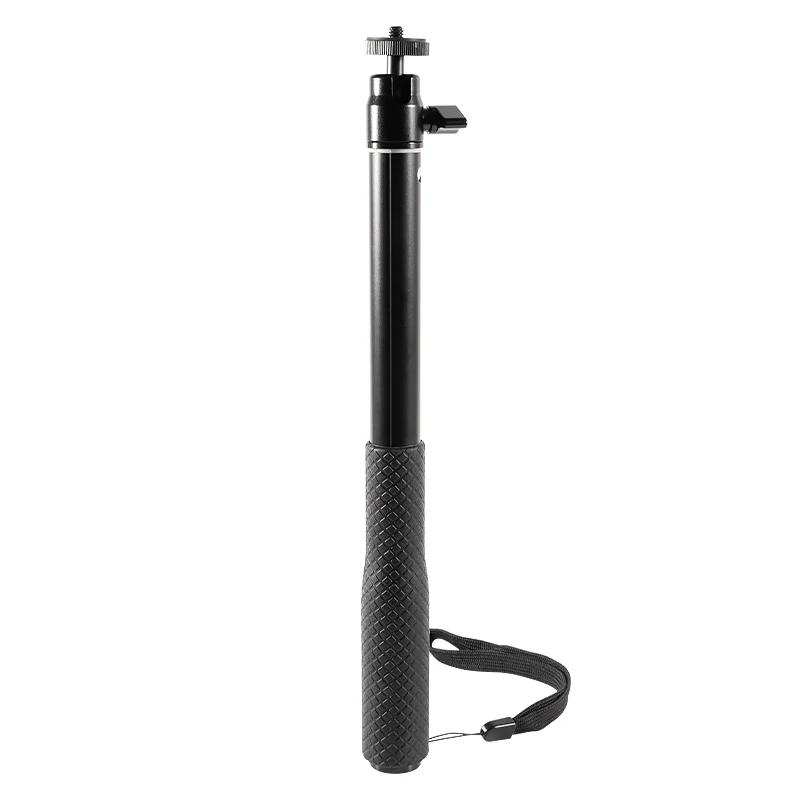 Aluminum Extendable Pole 360 Degree Rotation Ball Head Selfie Stick with 1/4 Screw Hole for GoPro Hero Action Camera and Phone