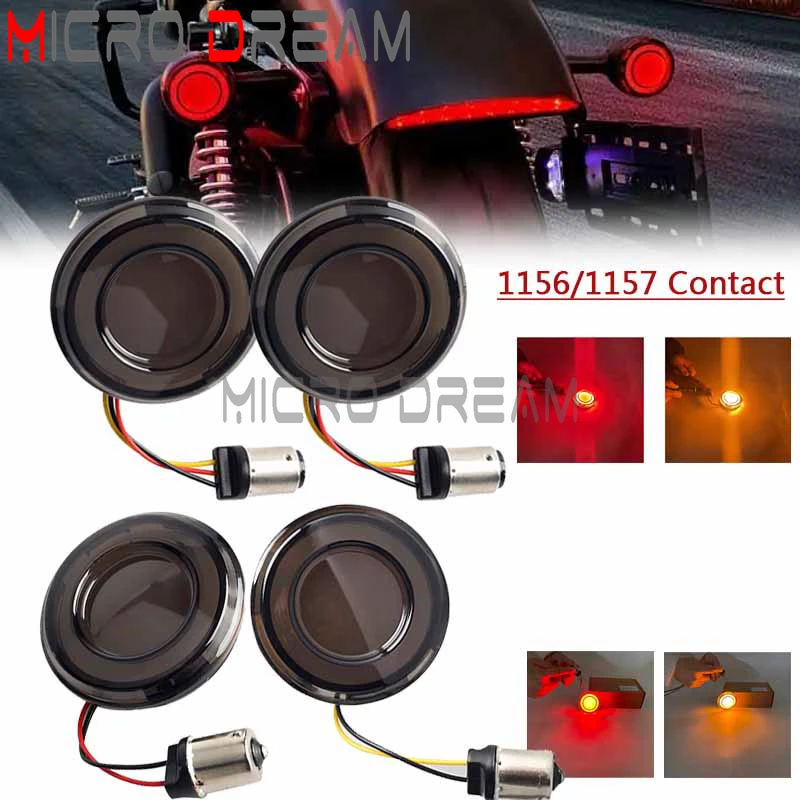 Motorcycle Turn Signal Flashing LED 1156 1157 Conversion Indicators Light For Harley Touring Street Glide Road King Sportster