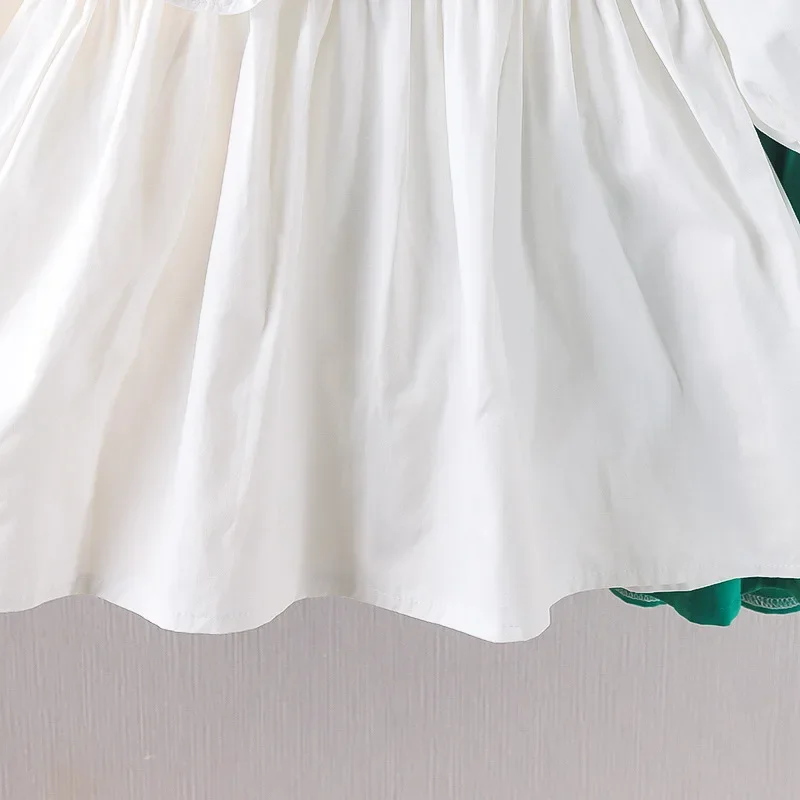 2026 Autumn Spring New Style Newborn Girls Long Sleeve Dress Cute Solid Color Flower Baby Princess Dress Infant Kids Clothing